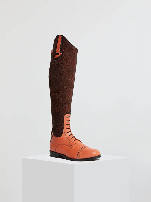 Kingsley Olbia 02 Riding Boots snake copper, nature salmao front view
